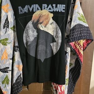 David Bowie Graphic T-Shirt Poncho